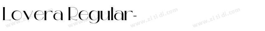 Lovera Regular字体转换
